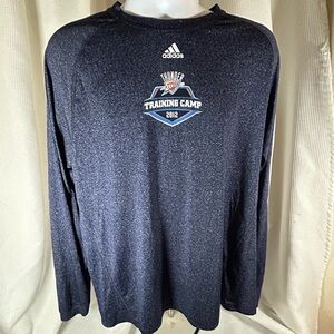 Adidas thunder okc training stamp 2012 long sleeve shirt men’s navy color